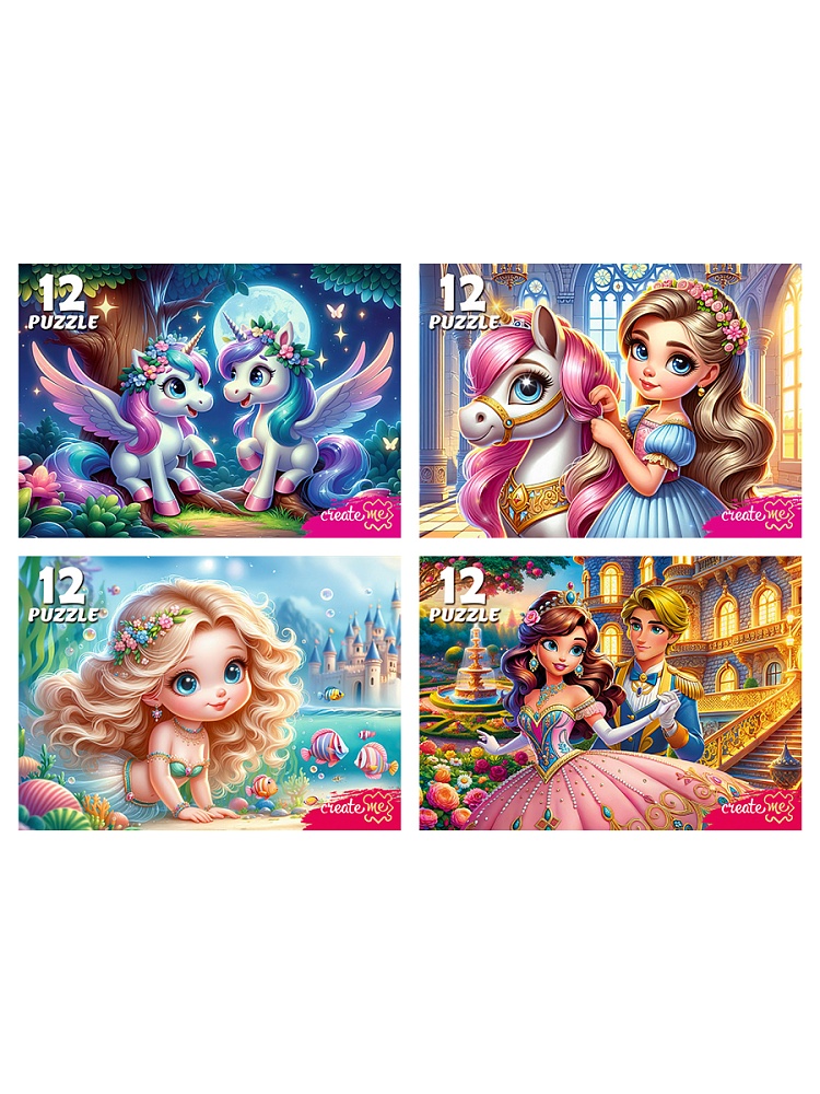 Пазлы 12 дет. "красивые пазлы" (рыжий кот) асс-т