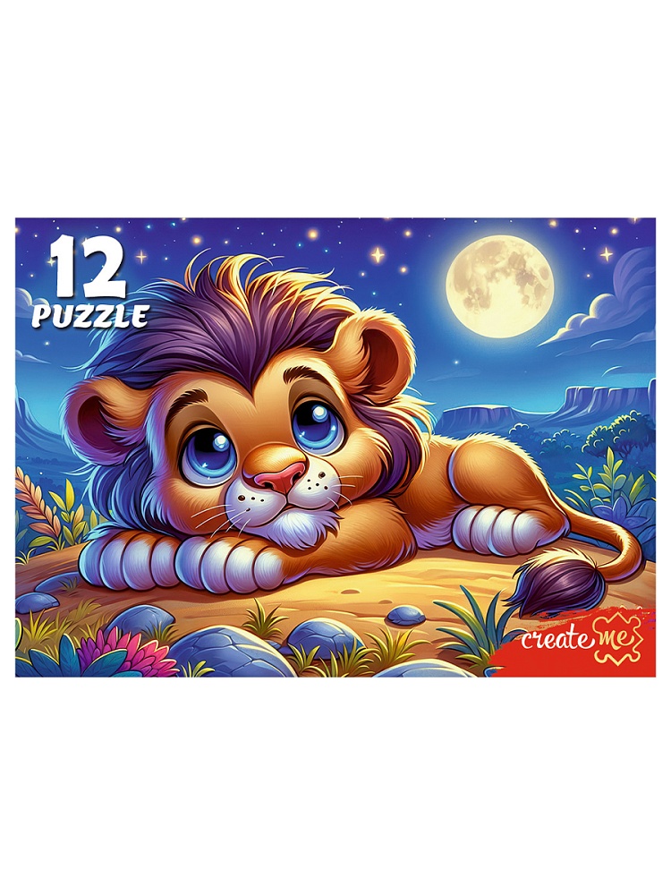 Пазлы 12 дет. "дикие кошки" (рыжий кот) асс-т