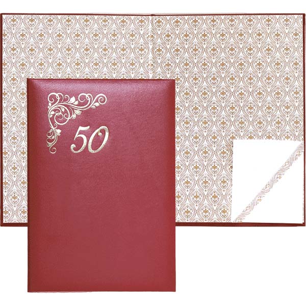 Папка адресная а4 "50" бордовая бумвинил