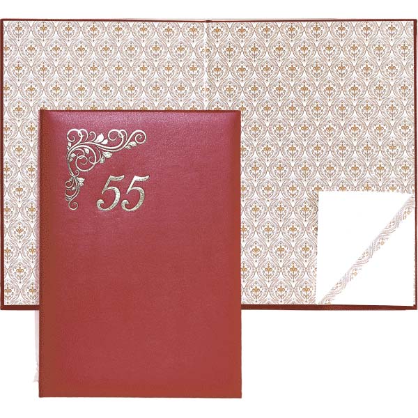 Папка адресная а4 "55" бордовая бумвинил