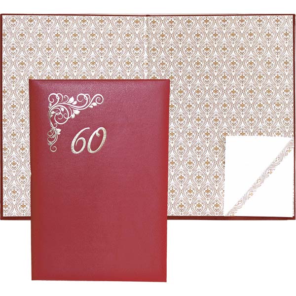 Папка адресная а4 "60" бордовая бумвинил