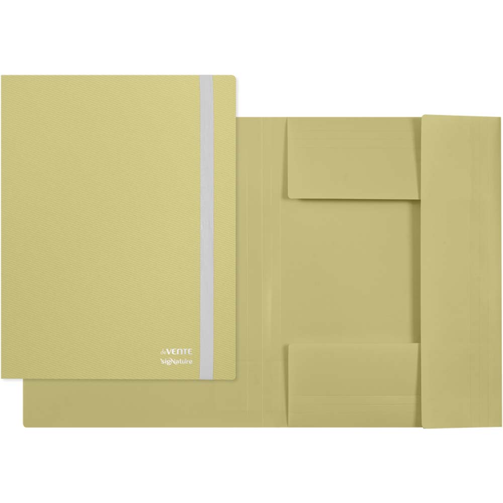 Папка пласт. на резинке а4 650мкм devente "signature" оливковая