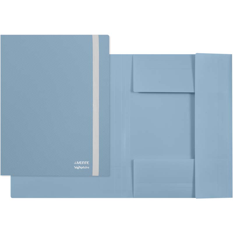 Папка пласт. на резинке а4 650мкм devente "signature" сумеречно-синяя