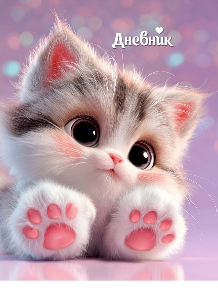 дневник универс. тв.обл. "милый котик" (проф-пресс) мат.лам.,глиттер Дневник универс. тв.обл. "милый котик" (проф-пресс) мат.лам.,глиттер