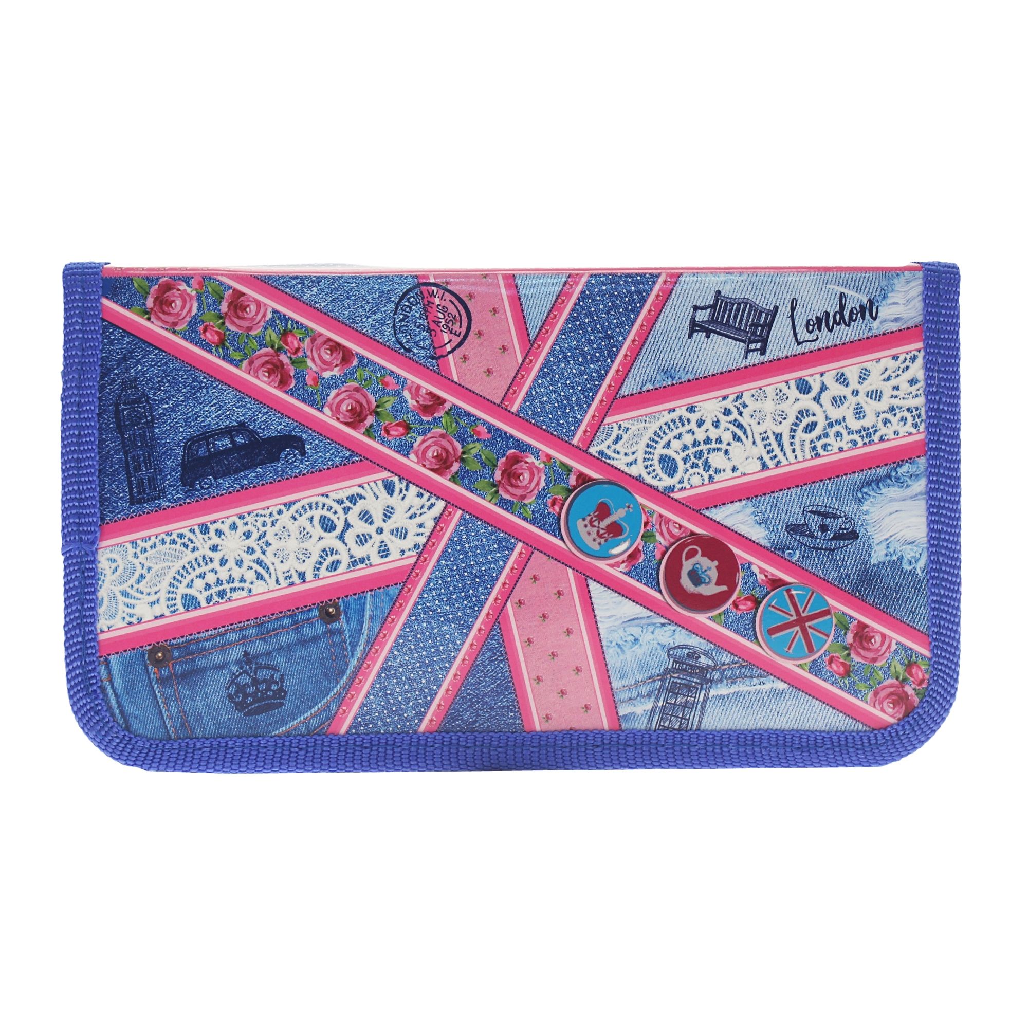 Пенал на молнии средний "hello, england!" 190х115