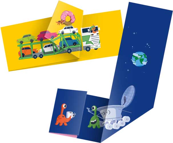 Игра сгибалки "транспорт" (реши-пиши) 4+