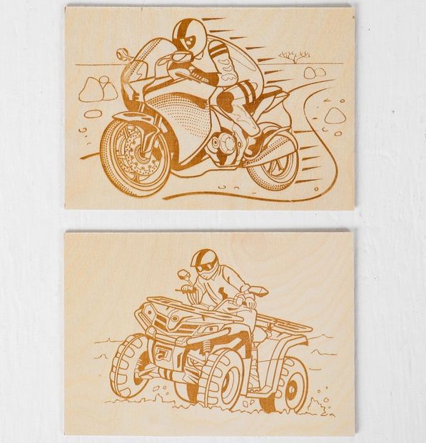 Доски для выжигания 2шт квадроцикл и мотоцикл