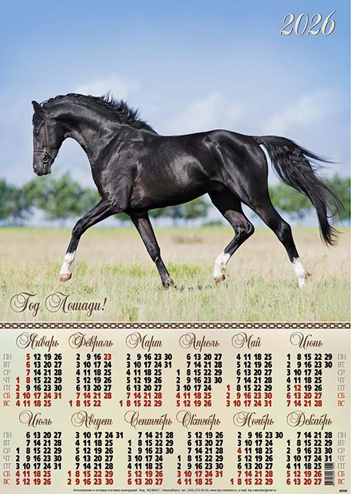 Календарь настенный 2026 а2 "грация"