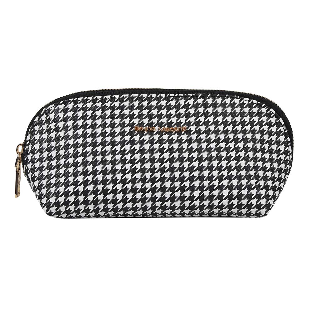 Косметичка bruno visconti "black&white. модный паттерн" 225х80х100мм кож.зам.