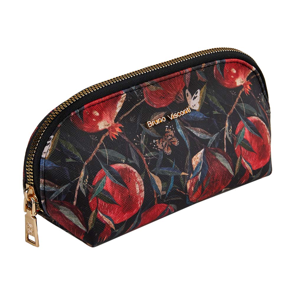 Косметичка bruno visconti "flora. гранат" 225х80х100мм кож.зам.