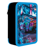 Пенал на 2-х молниях пчёлка "стильная тачка" 205х105мм