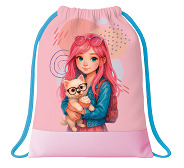 Сумка для обуви пчёлка "девочка с собачкой" 42х34см