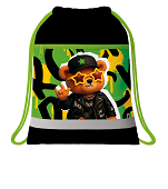 Сумка для обуви пчёлка "крутой медведь" 42х34см с карманом