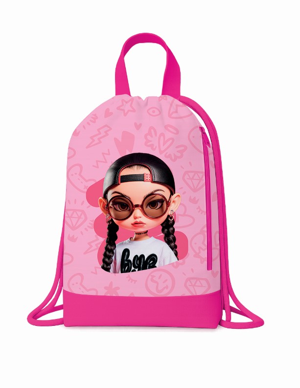 Сумка для обуви пчёлка "девочка 3d" 42х34см с карманом