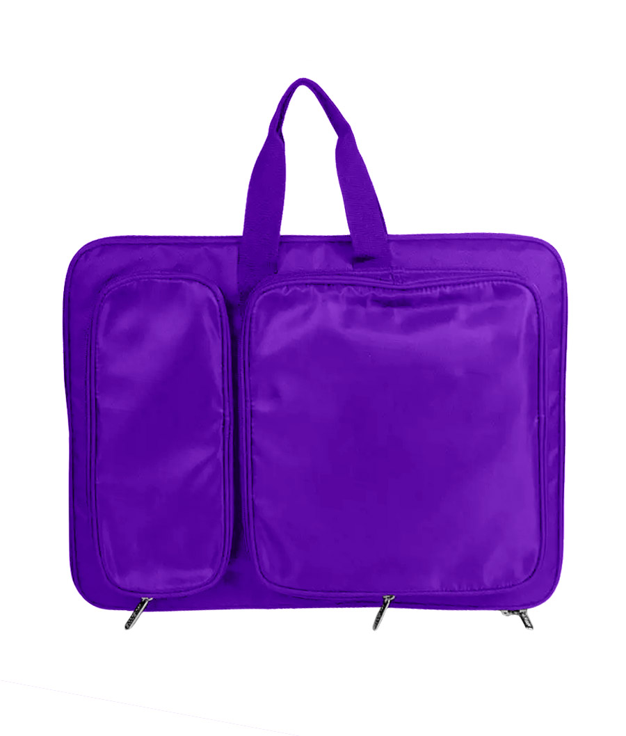 Сумка-рюкзак художника пчёлка фиолетовая 50х36см