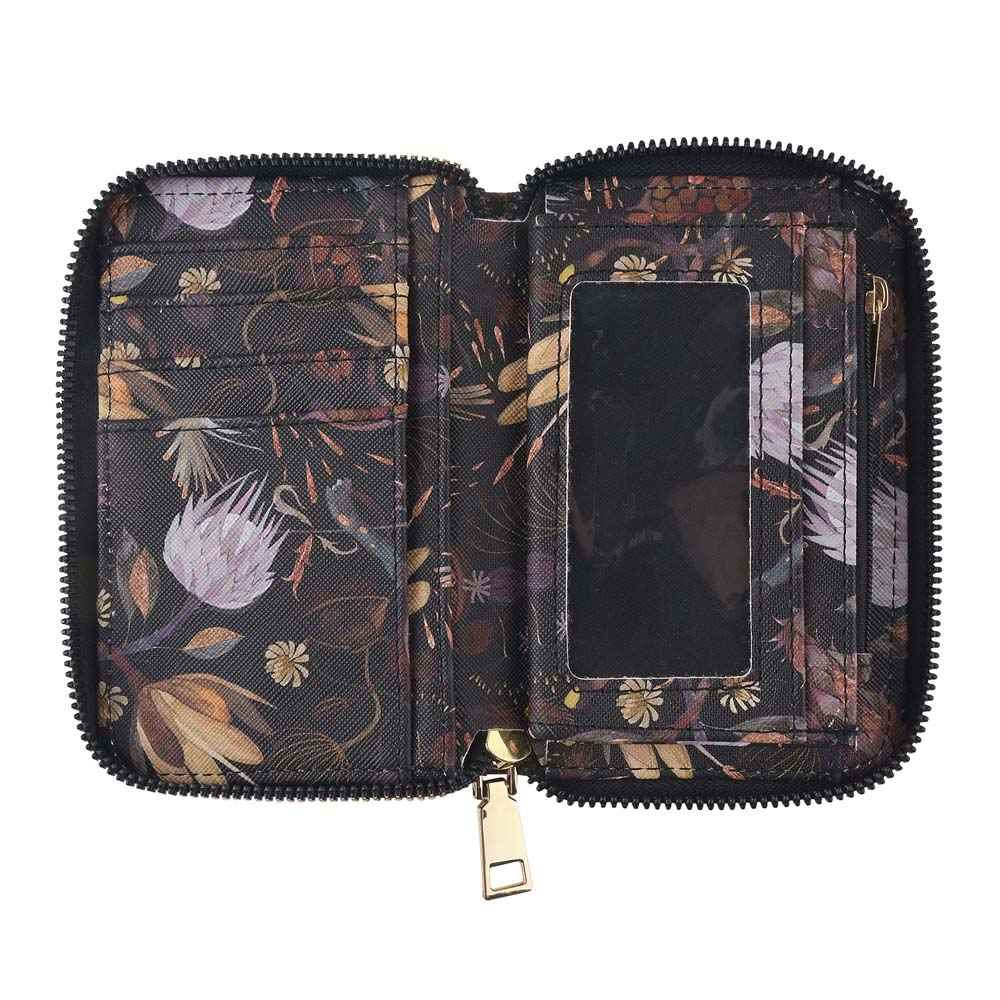 Кошелек жен. bruno visconti "flora. ночные цветы" на молнии кож.зам. 14х2х9см