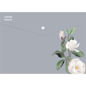 Папка-конверт с кнопк. а4 180мкм devente "signature" непрозрач. с рис.