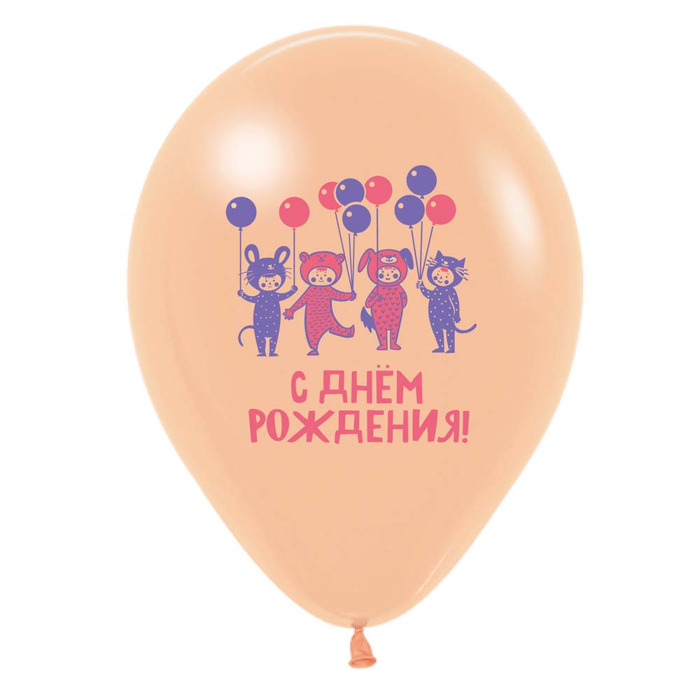 Шар возд. 12''/30см пастель "поздравляем" 2ст. асс-т