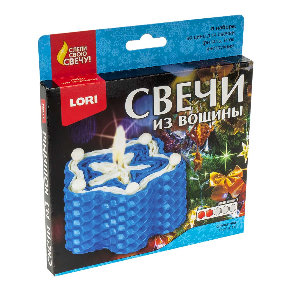 Набор д/творч. лепим свечи "снежинка"