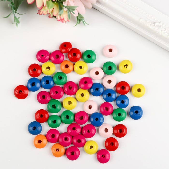 бусины деревянные "плоские цветные" 0,6х1,4см 20гр Бусины деревянные "плоские цветные" 0,6х1,4см 20гр