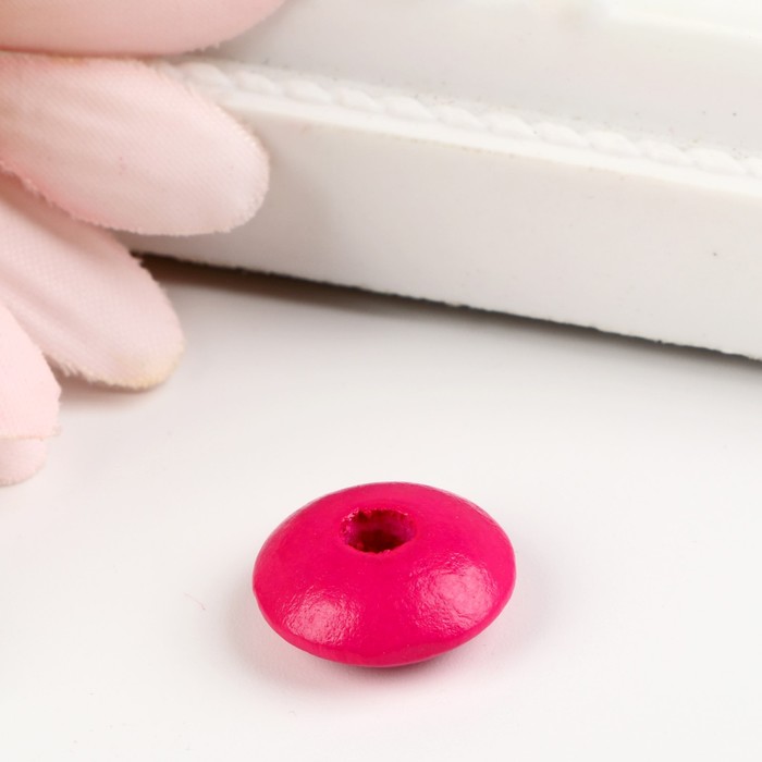 Бусины деревянные "плоские цветные" 0,6х1,4см 20гр