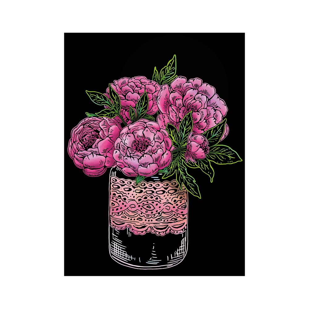 Набор д/творч. гравюра "пионы" 20х25,5см