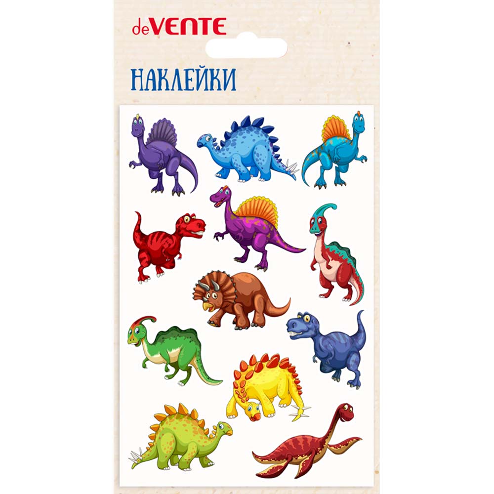 Наклейки объёмные devente "рептилии" 10х15см мягкие многоразовые