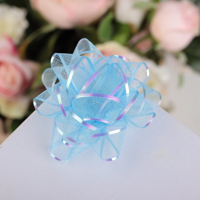 Бант-звезда №7,5 "золотая полоса" асс-т