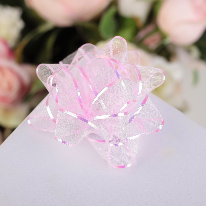 Бант-звезда №7,5 "золотая полоса" асс-т