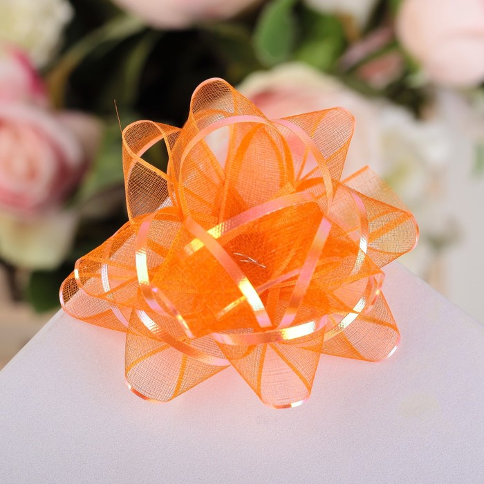 Бант-звезда №7,5 "золотая полоса" асс-т