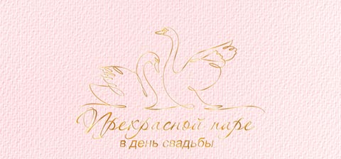 Конверт для денег "прекрасной паре в день свадьбы" фольга