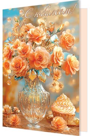 Открытка а4 "с юбилеем!" текст