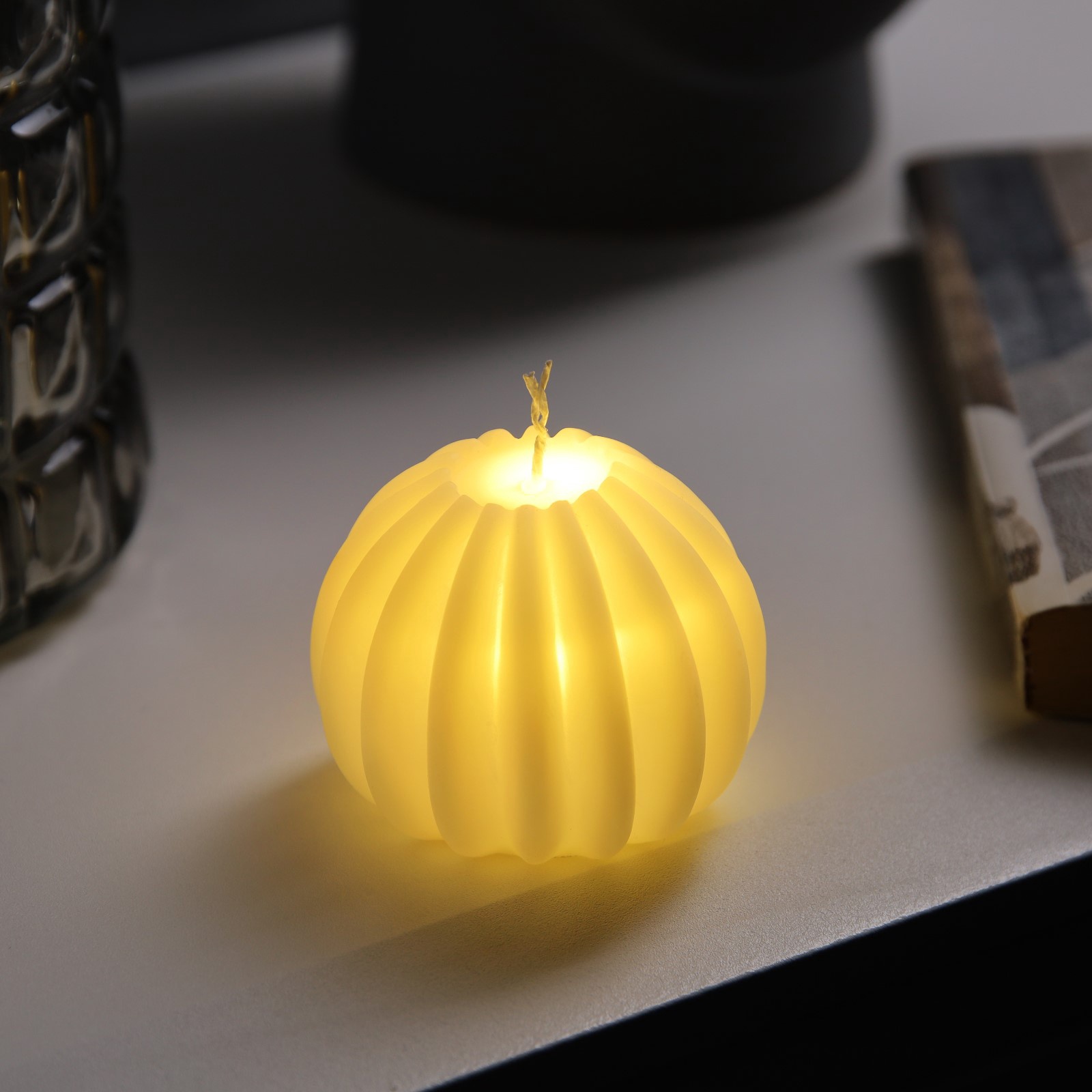 Фигура светодиодная "свеча шарики" белая 5х5см на батарейках