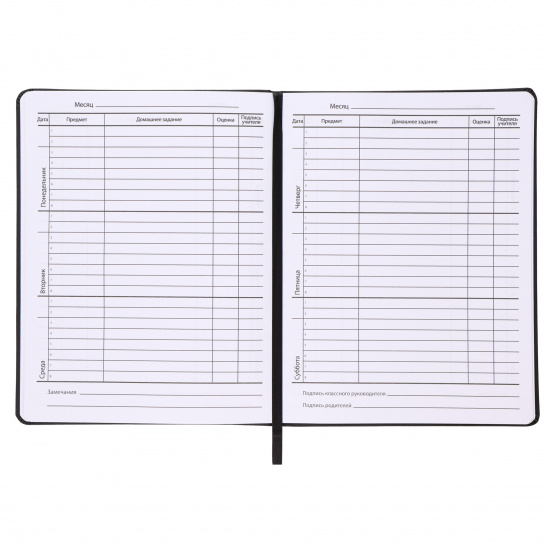 Дневник универс. интегр.обл. "monochrome" (кокос) кож.зам.