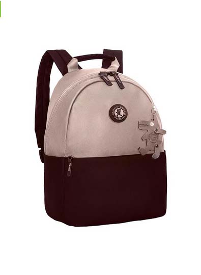 Рюкзак grizzly бордовый-светло-бежевый 25х35х16см упл.спинка