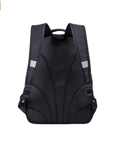 Рюкзак grizzly 28х38х18см упл.спинка чёрный+картхолдер