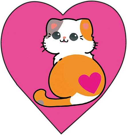 Открытка мини 6х6см "котёнок" лак текст