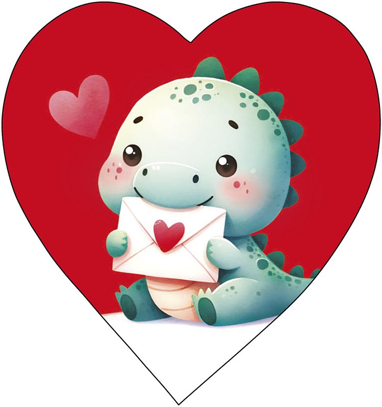 Открытка мини 6х6см "дракоша" лак текст