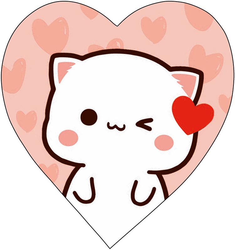 Открытка мини 6х6см "котёнок" лак текст