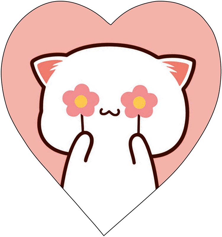 Открытка мини 6х6см "котик" лак текст