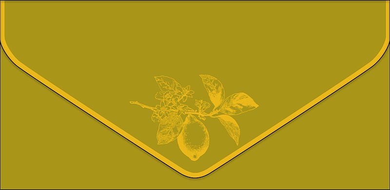 Конверт для денег "лимоны" софт тач фольга