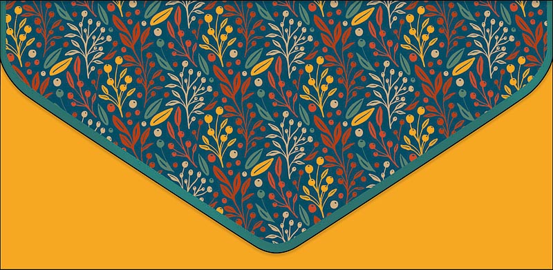 Конверт для денег "орнамент" софт тач фольга