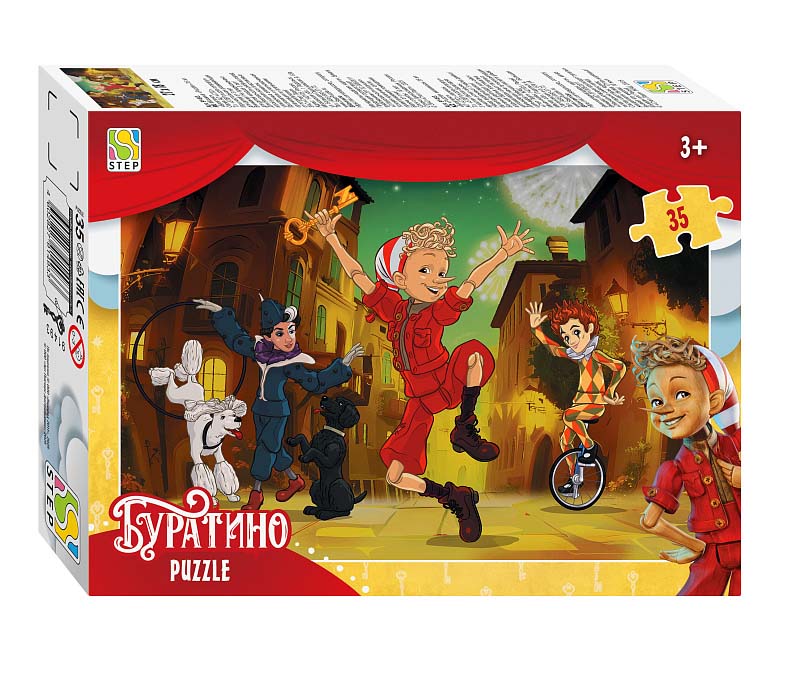 Пазлы 35 дет. "буратино" (степ пазл)