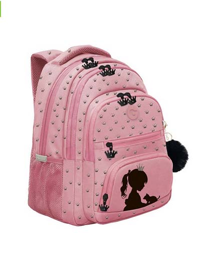 Рюкзак grizzly розовый 30х39х20см эрг.спинка