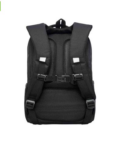 Рюкзак grizzly чёрный-белый 26х39х17см эрг.спинка+картхолдер