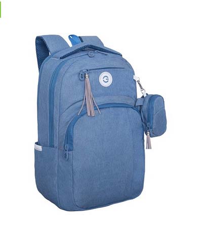 Рюкзак grizzly джинс 27,5х43х16см упл.спинка