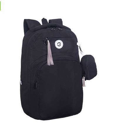 Рюкзак grizzly чёрный 27,5х43х16см упл.спинка