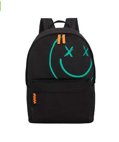 Рюкзак grizzly чёрный-зелёный 30х44х15см упл.спинка