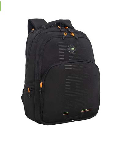Рюкзак grizzly чёрный-оранжевый 32,5х43х20,5см эрг.спинка