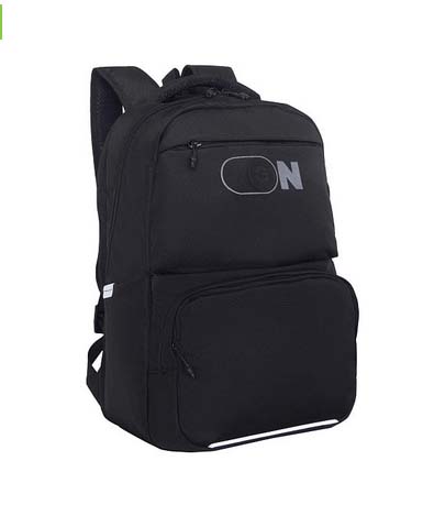 Рюкзак grizzly черный 30х42,5х13,5см эрг.спинка